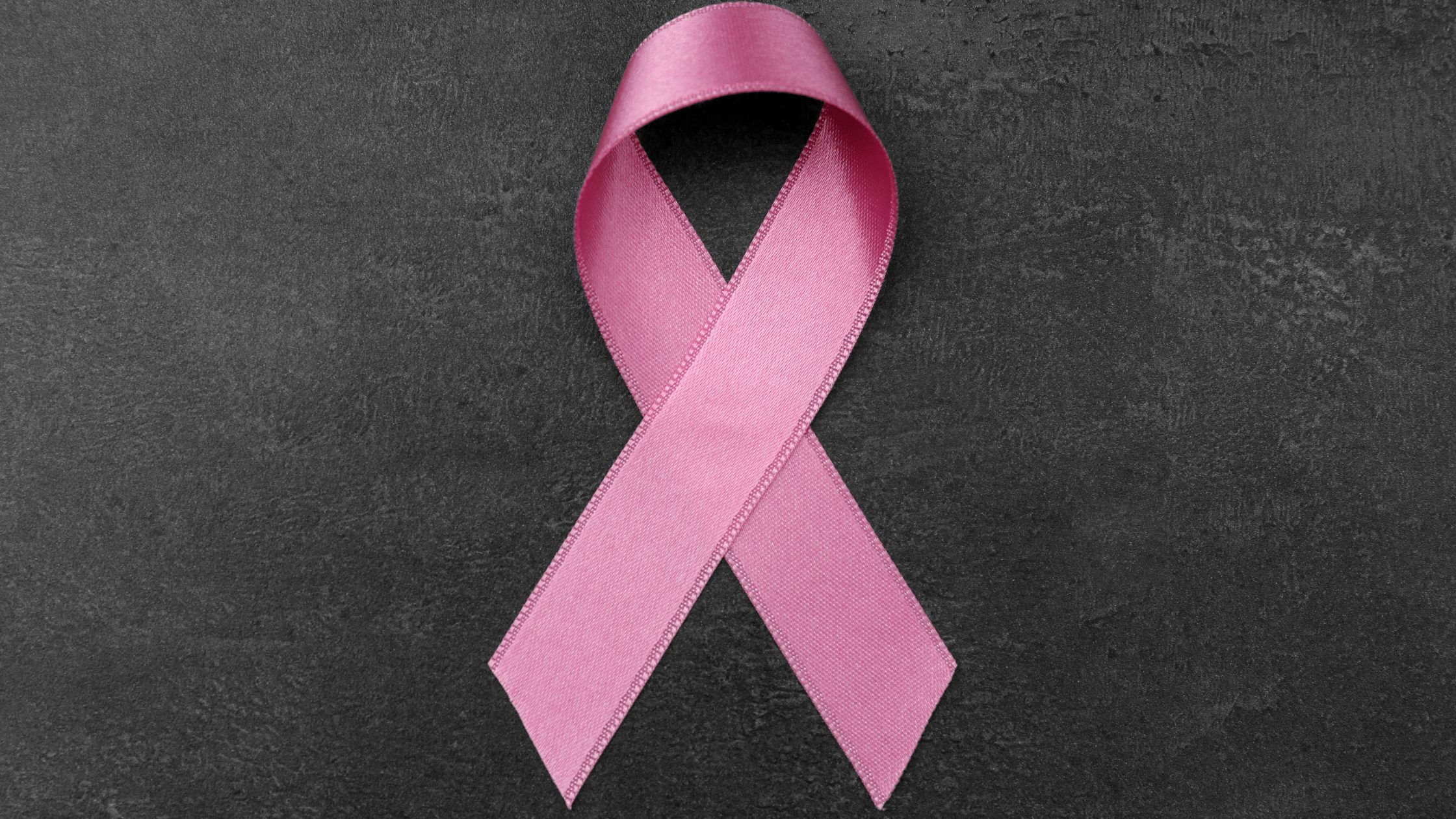 Breast Cancer Pink Ribbon on black background