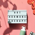 HRT Hormone Therapy written on a white background